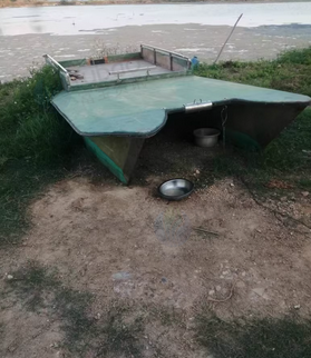 钦州地区处理白泡双体船