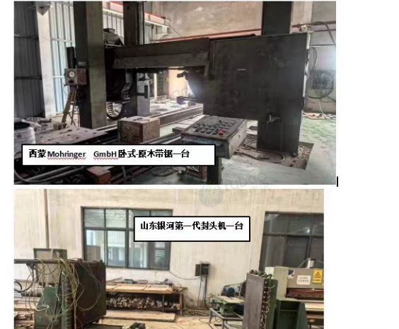 宿迁地区工厂处理山东银河第一代封头机1台、西蒙MohringerGmbH卧式-原木带锯1台