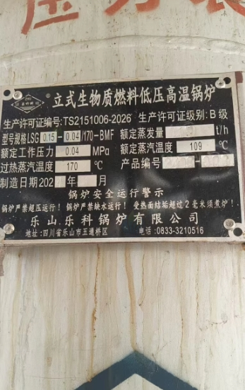 贵阳地区处理竹科生物质燃料低压高温汽水两用锅炉