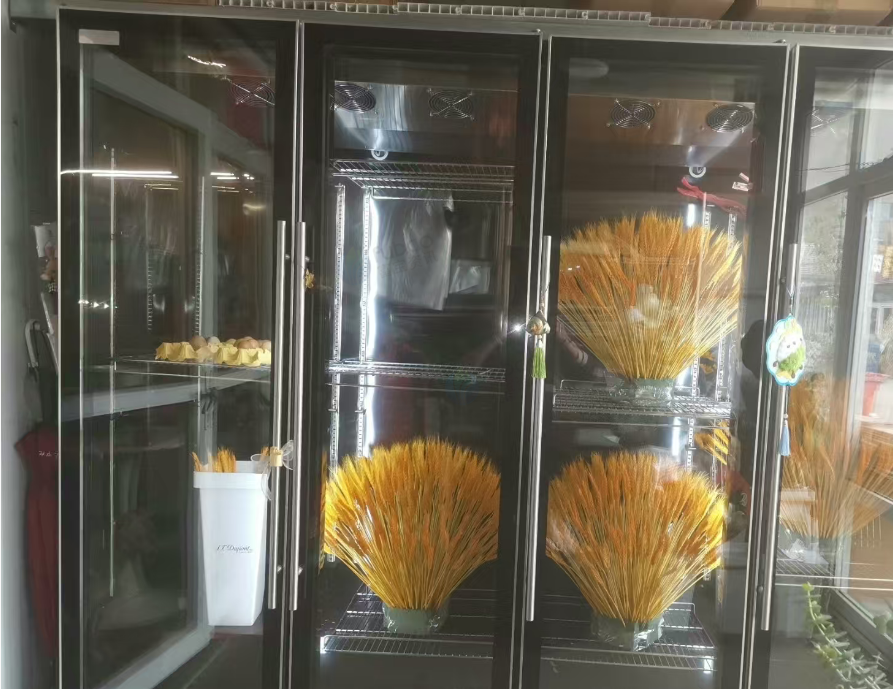 太原地区店铺处理鲜花四门冰柜、货架