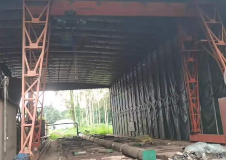 黔南地区木炭厂处理滚筒烘干机、制棒机粉碎机、航吊等