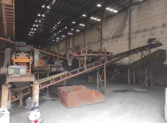 宁德地区钢渣厂处理破碎机进料机几十条的重载输送带等整套设备