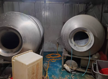 青岛地区工厂处理1000斤滚揉机 6000型自动灌肠机 420拉伸膜包装机 长城打卡机