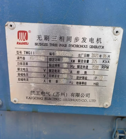 河源地区处理300KW柴油发电机