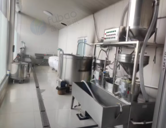 淄博地区豆腐坊处理磨浆机 煮浆桶 压榨机 承压锅炉 净水设备等全套豆腐生产设备