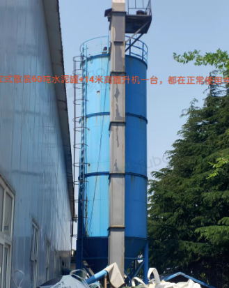 青岛地区工厂处理60吨立式散装水泥罐 提升机