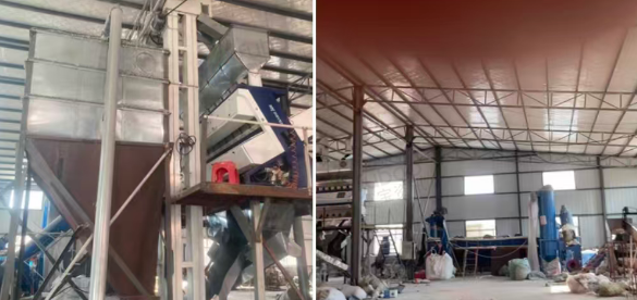 赣州地区处理美亚光电10通道色选机平台、37千瓦空压机、干燥机、储气罐、提料机、进料机、6吨存料仓等