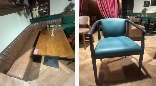 福州地区处理餐厅卡座沙发、桌椅一批