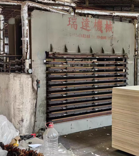 柳州地区工厂处理瑞达机械热多层热压机、40万大卡生物质模温机锅炉1台