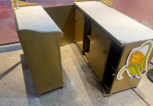 上海地区处理水果玩具货品陈列框、吧台蛋糕柜、收银台等