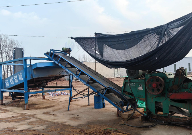 宿迁地区工厂处理317净片破碎机一套、318净片破碎机一套、九米双棍扒皮机