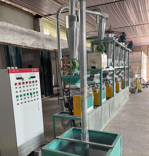 济宁地区工厂处理5组面粉机+清粮机+洗麦机一套