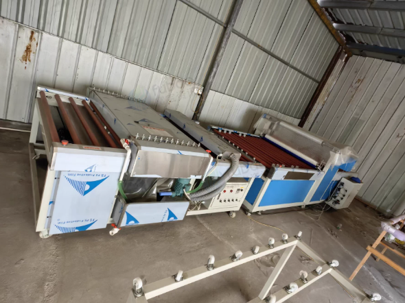 苏州地区工厂处理玻璃清洗机+贴膜机一套