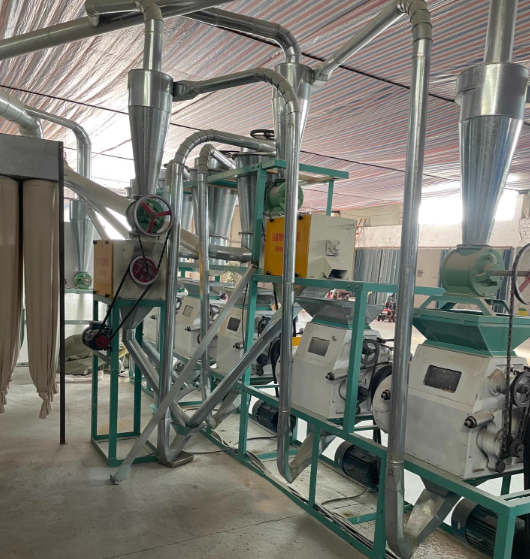 济宁地区工厂处理5组面粉机+清粮机+洗麦机一套