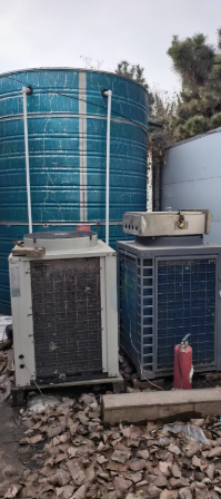 青岛地区处理2台空气源热泵热水机组