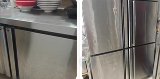 厦门地区处理桌子带凳子、不锈钢冰箱、煮面炉