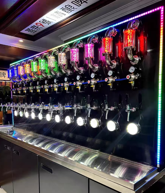 临汾地区店铺处理12头扎啤机啤酒墙