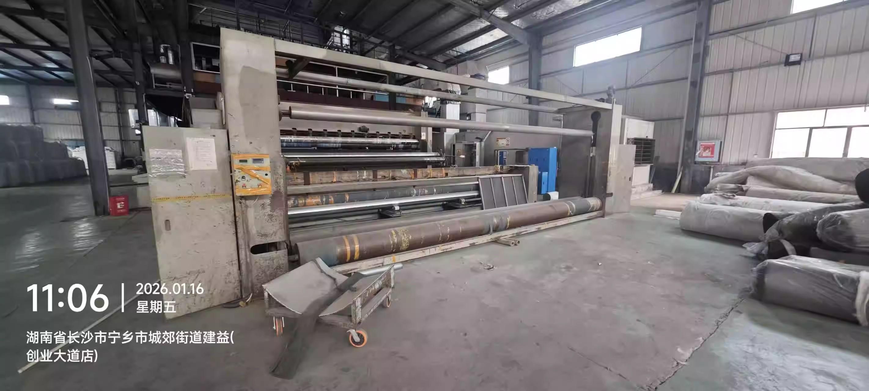 供应：长沙宁乡经开区某厂干式蒸发机、后却冷却器、高速经编机、分离器、长纤土工布机、超声波发生器等