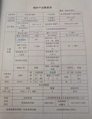 柳州地区公司处理卧式燃气蒸汽锅炉