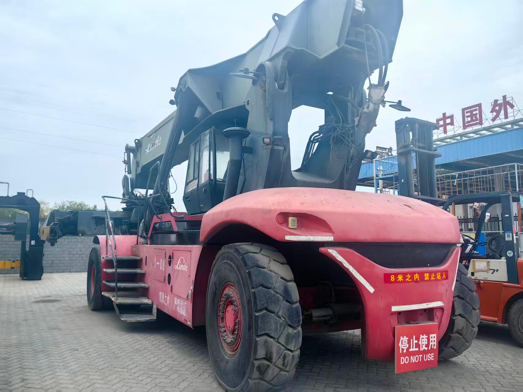 3月10日银川一台林德正面吊、一台合力装载机、一台小松叉车转让公告