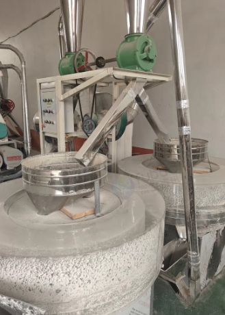 潍坊市地区个人处理双组石磨面粉机