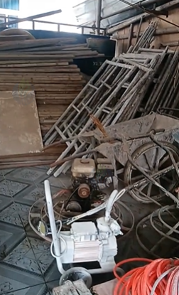 德宏的处理脚手架、斗车、气泵、电焊机等