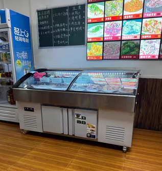 九江市地区处理明档阶梯冰台展示柜