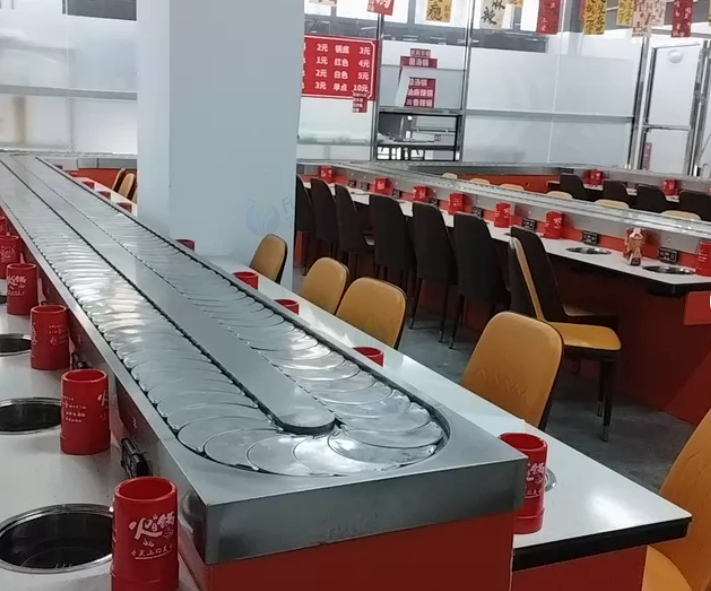 南昌市地区处理旋转小火锅设备带椅子+电磁炉+锅全套