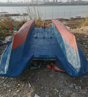 钦州市地区处理玻璃钢白泡长轴双体船
