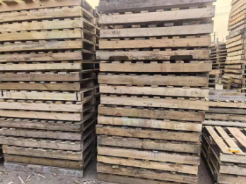 德州市地区处理100*120实木川字形托盘