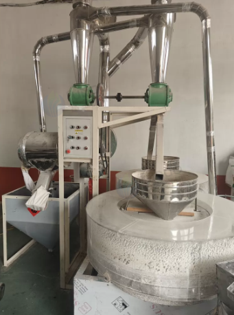 潍坊市地区个人处理双组石磨面粉机