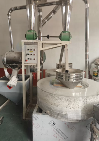 潍坊市地区个人处理双组石磨面粉机