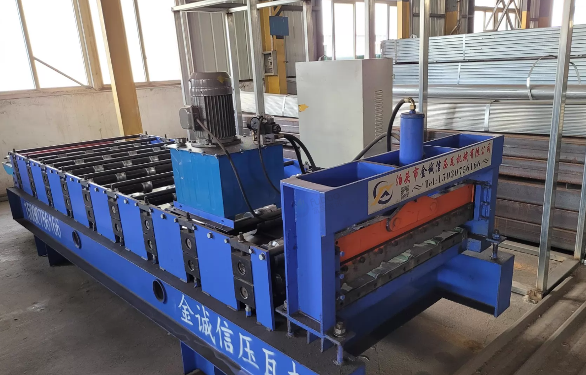 扬州市地区工厂处理泊头市金诚信压瓦机2台