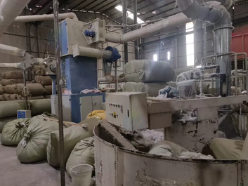 邢台市地区处理三台铺网机三台梳棉机一台小型抓棉机