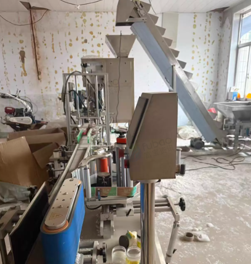 潍坊市地区工厂处理颗粒罐装，旋盖机等全套设备