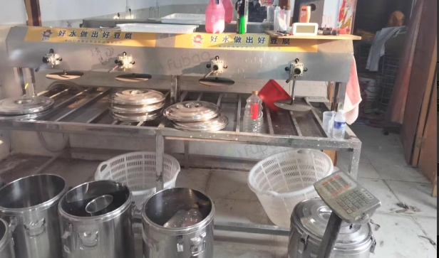 宿迁市地区处理豆腐机+磨浆机+自动上豆+搅拌一体