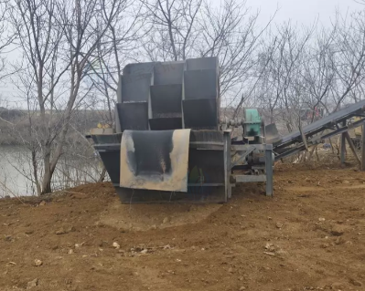 临沂地区处理移动螺旋洗石子洗沙机 三排水轮