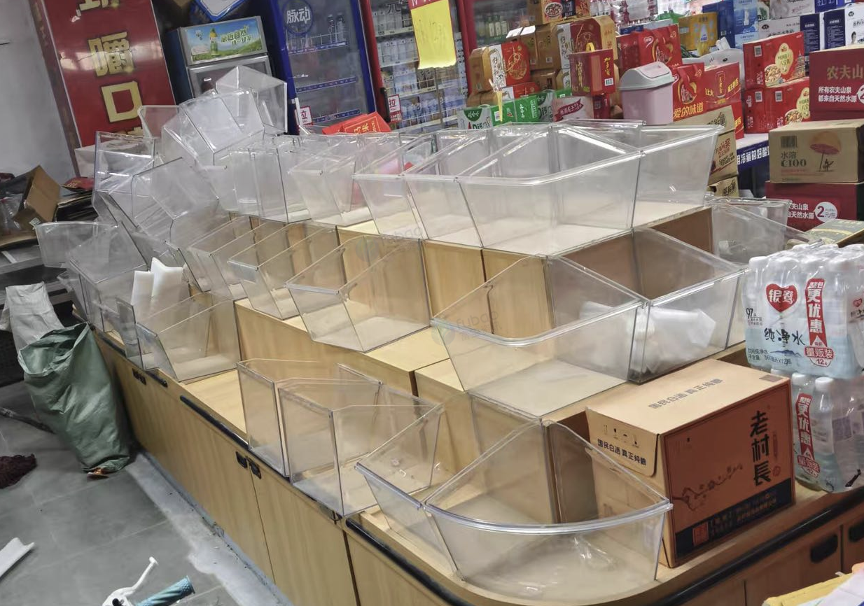 咸阳市地区处理菜架、散货岛柜、老式风幕柜