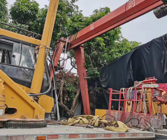 揭阳市地区场地到期处理5吨龙门吊