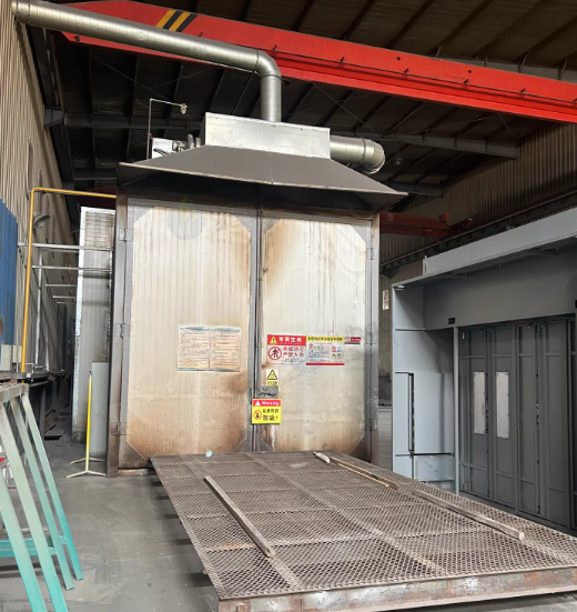 无锡地区工厂处理喷塑流水线设备一套