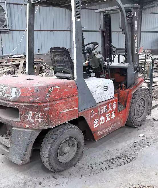 开封市地区工厂处理热压机、模板、多片推台锯、断头锯、合力叉车等