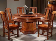 北京地区处理巴西花梨电动圆餐桌带转盘