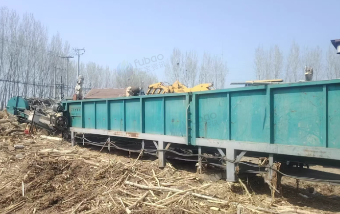 潍坊市地区工厂处理木片加工生产线