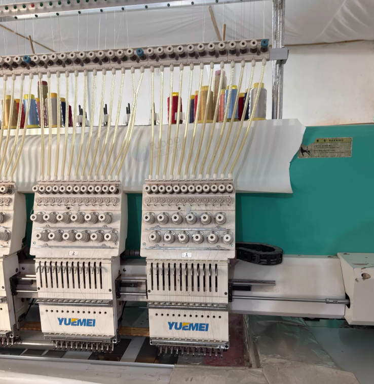 南通市地区工厂处理越美YUEMEI高速绣花机
