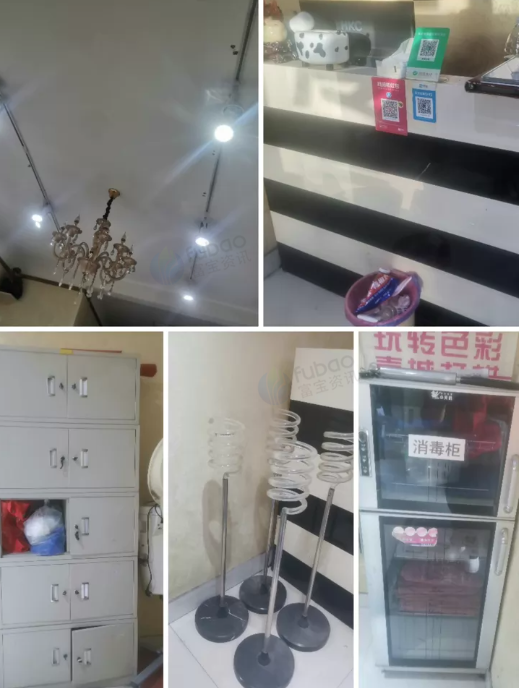 昌吉地区处理热烫机、飞碟机、营养机、洗头床、杠子、产品、射灯及轨道、吧台、4把理发椅、柜子、洗头床