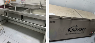 北京地区处理熟食展示柜、不锈钢双层工作台、商用平底汤粥炉、不锈钢水槽、荣仕达卧式冷柜、改装糖熏箱