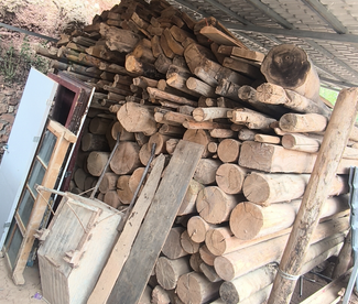 陇南市地区处理大量木材