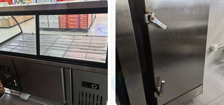 北京地区处理熟食展示柜、不锈钢双层工作台、商用平底汤粥炉、不锈钢水槽、荣仕达卧式冷柜、改装糖熏箱